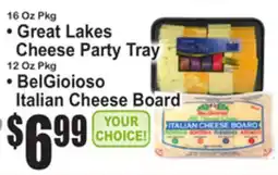 SuperFresh • Great Lakes Cheese Party Tray • BelGioioso Italian Cheese Board offer