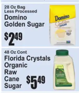 SuperFresh Domino Golden Sugar Less Processed, Florida Crystals Organic Raw Cane Sugar offer