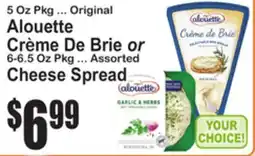 SuperFresh Alouette Crème De Brie or Assorted Cheese Spread offer