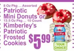 SuperFresh Patriotic Mini Donuts or Kimberley's Frosted Cookies offer