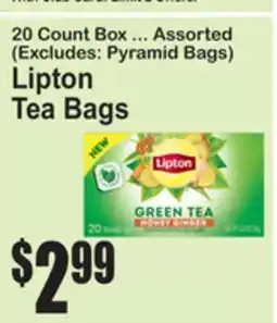 SuperFresh 20 Count Box ... Assorted (Excludes: Pyramid Bags) Lipton Tea Bags offer