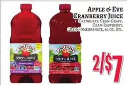 Trade Fair Supermarket Apple & Eve CRANBERRY JUICE offer