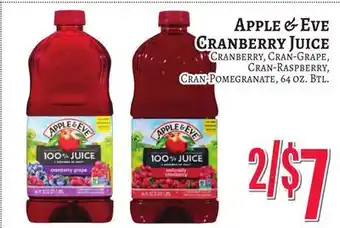 Trade Fair Supermarket Apple & Eve CRANBERRY JUICE offer