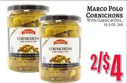 Trade Fair Supermarket MARCO POLO CORNICHONS With GARLIC & DILL offer