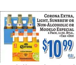 Trade Fair Supermarket Corona Extra, Light, Sunbrew OR Non-Alcoholic OR Modelo Especial offer