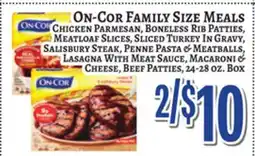 Trade Fair Supermarket On-Cor FAMILY SIZE MEALS offer