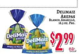 Trade Fair Supermarket DELIMAIZ AREPAS Blanco, Amarillo, 18.5 oz. Pkg offer