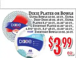 Trade Fair Supermarket DIXIE PLATES OR BOWLS offer