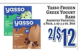 Trade Fair Supermarket Yasso Frozen Greek Yogurt Bars offer