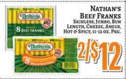 Trade Fair Supermarket NATHAN'S BEEF FRANKS offer