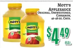 Trade Fair Supermarket Mott's APPLESAUCE offer