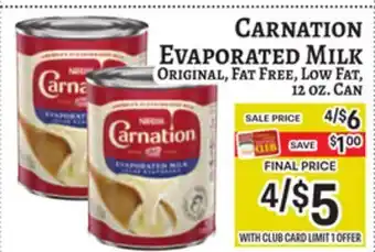 Trade Fair Supermarket CARNATION EVAPORATED MILK offer