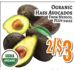 Trade Fair Supermarket OGRANIC Hass Avocados From Mexico, PLU# 94225 offer