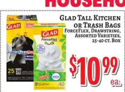 Trade Fair Supermarket GLAD TALL KITCHEN OR TRASH BAGS offer