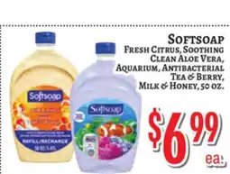 Trade Fair Supermarket SOFTSOAP Fresh Citrus, Soothing Clean Aloe Vera, Aquarium, Antibacterial Tea & Berry, Milk & Honey offer