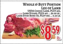 Trade Fair Supermarket WHOLE & BUTT PORTION LEG OF LAMB offer