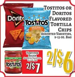 Trade Fair Supermarket TOSTITOS OR DORITOS FLAVORED TORTILLA CHIPS offer