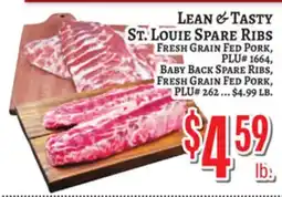Trade Fair Supermarket LEAN & TASTY ST. LOUIE SPARE RIBS offer