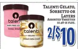 Trade Fair Supermarket Talenti Gelato, Sorbetto Or Layers offer
