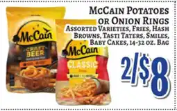 Trade Fair Supermarket McCain Potatoes OR Onion Rings offer