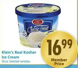 Safeway Klein's Real Kosher Ice Cream offer