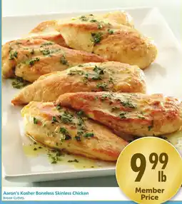 Safeway Aaron's Kosher Boneless Skinless Chicken Breast Cutlets offer