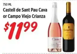 Rouses Castell de Sant Pau Cava or Campo Viejo Crianza offer