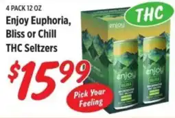 Rouses Enjoy Euphoria, Bliss or Chill THC Seltzers offer