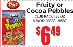Jetro Fruity or Cocoa Pebbles offer
