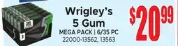 Jetro Wrigley's 5 Gum offer