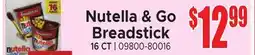 Jetro Nutella & Go Breadstick offer