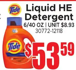 Jetro Tide Liquid HE Detergent offer