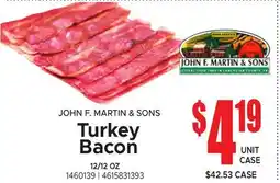 Jetro JOHN F. MARTIN & SONS Turkey Bacon offer