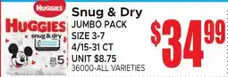 Jetro Snug & Dry JUMBO PACK offer