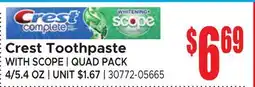 Jetro Crest Toothpaste WITH SCOPE | QUAD PACK offer