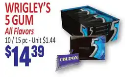 Jetro WRIGLEY'S 5 GUM All Flavors offer