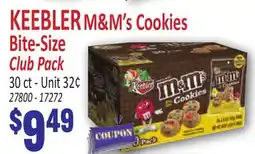 Jetro KEEBLER M&M's Cookies Bite-Size Club Pack offer