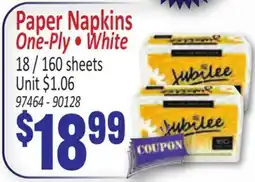 Jetro Paper Napkins One-Ply • White offer