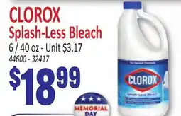 Jetro CLOROX Splash-Less Bleach offer
