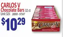 Jetro CARLOS V Chocolate Bars offer
