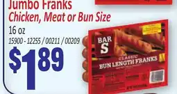 Jetro Jumbo Franks Chicken, Meat or Bun Size offer