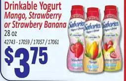 Jetro Drinkable Yogurt Mango, Strawberry or Strawberry Banana offer