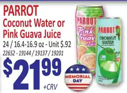 Jetro PARROT Coconut Water or Pink Guava Juice offer