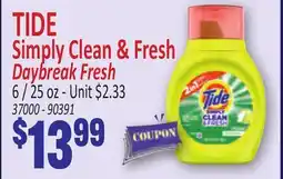 Jetro TIDE Simply Clean & Fresh Daybreak Fresh offer