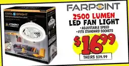 Ollie's FARPOINT 2500 LUMEN LED FAN LIGHT offer