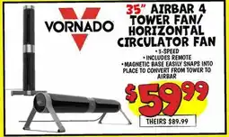 Ollie's 35 AIRBAR 4 TOWER FAN/HORIZONTAL CIRCULATOR FAN offer
