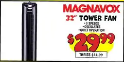 Ollie's MAGNAVOX 32 TOWER FAN offer