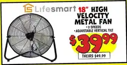 Ollie's Lifesmart 18 HIGH VELOCITY METAL FAN offer