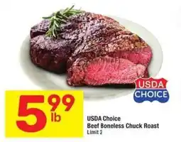 Albertsons USDA Choice Beef Boneless Chuck Roast offer