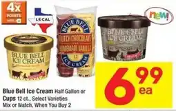 Albertsons Blue Bell Ice Cream Half Gallon offer